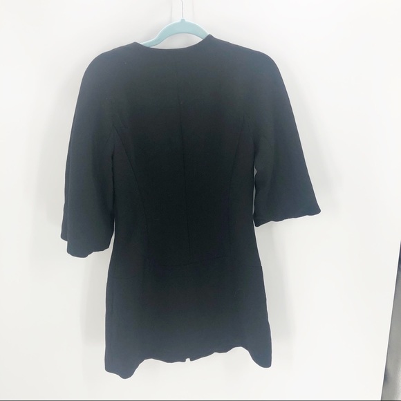 ALEXIS Dominique Black Wool Mini Dress Sz S - Picture 7 of 8